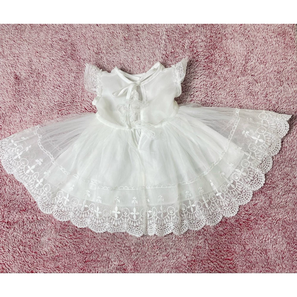 Girls Unbranded white Dress 3-6 months Easter, christening, baptism